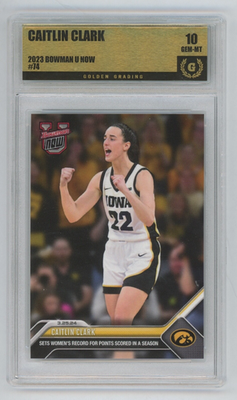 #ad #ad CAITLIN CLARK 2023 BOWMAN U NOW #74 ROOKIE CARD RC GEM MINT 10 $49.95