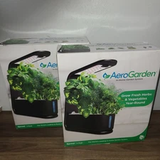 2x Aero Garden Sprout LED 3 Pod Countertop Garden System 100306 BLK**No Pods!!