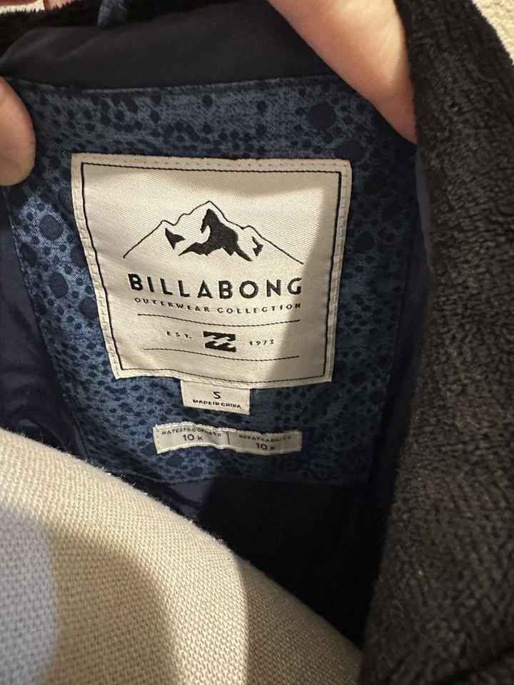 Chaqueta Abrigo Impermeable Azul Billabong Para Mujer Con Capucha Esquí Nieve Cremallera Talla S Foto 4 de 4