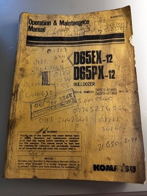 KOMATSU BEDIENUNGSANLEITUNG WARTUNGSANLEITUNG D65EX D65PX-12