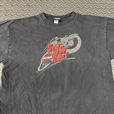 Vintage Y2K Harley Davidson Shirt Shut Up And Ride San Juan PR Size 2XL 