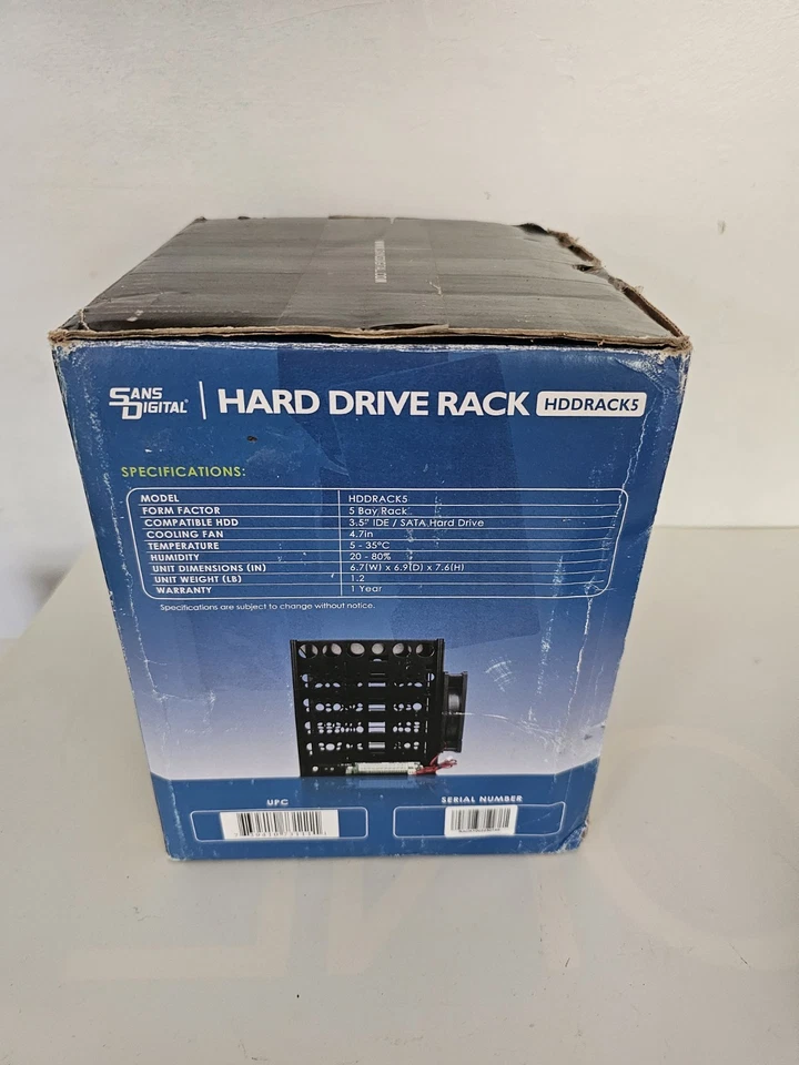 Sans Digital - HDDRACK5 - 5 Bay Hard Drive Rack - Stackable, Aluminum, 3.5" - Image 2 of 4