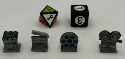 Movie Edition Scene It? Full Set of Player Pieces and Die