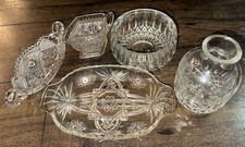 Lot Of Assorted Crystal/ Crystal Cut Glass Some Waterford Other Unmarked