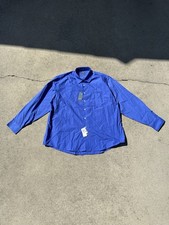 Arrow Mens 18.5-36/37 Wrinkle Free Button-Up Long Sleeve Shirt Empire Blue NWT