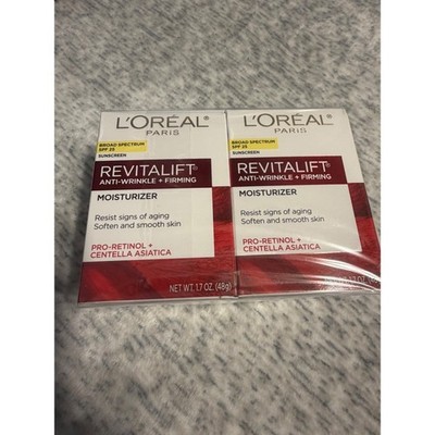 LOREAL PARIS REVITALIFT ANTI WRINKLE FIRMING MOISTURIZER SPF 25 2 PACK NWT