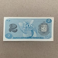 Venezuela 2 Bolivar 1989 Banknote World Paper Money Currency Bill Note