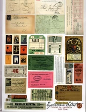 Grand Additions VINTAGE EPHEMERA SHEET #2 collage mixed media CRAFTS