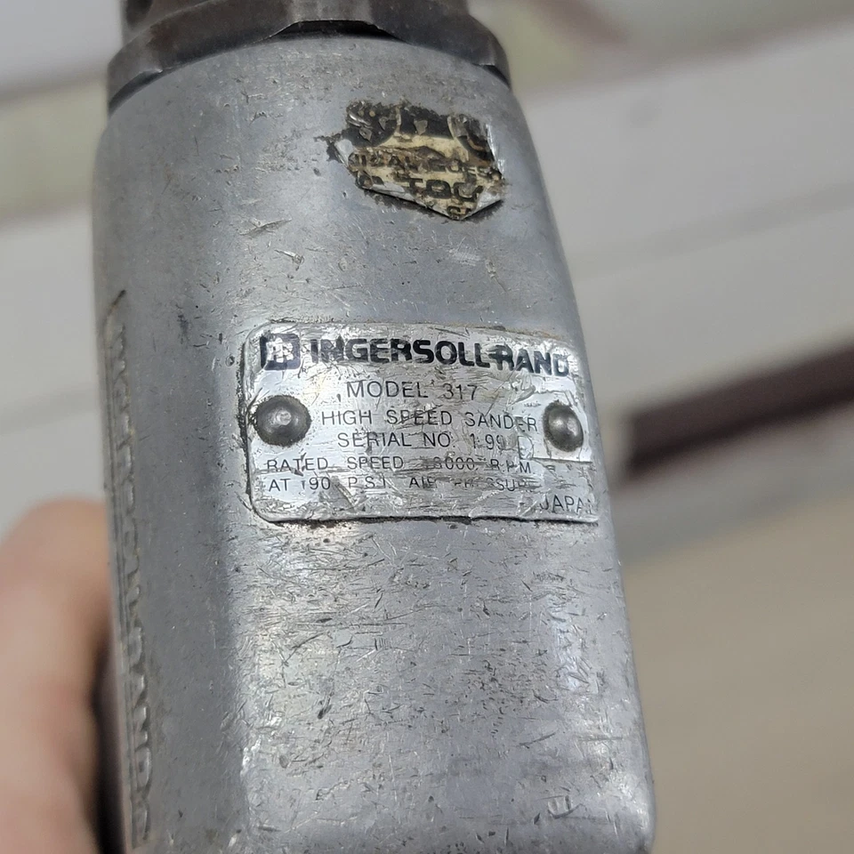 Herramienta neumática lijadora de aire de alta velocidad Ingersoll Rand 317 18.000 RPM probada Japón Foto 2 de 4