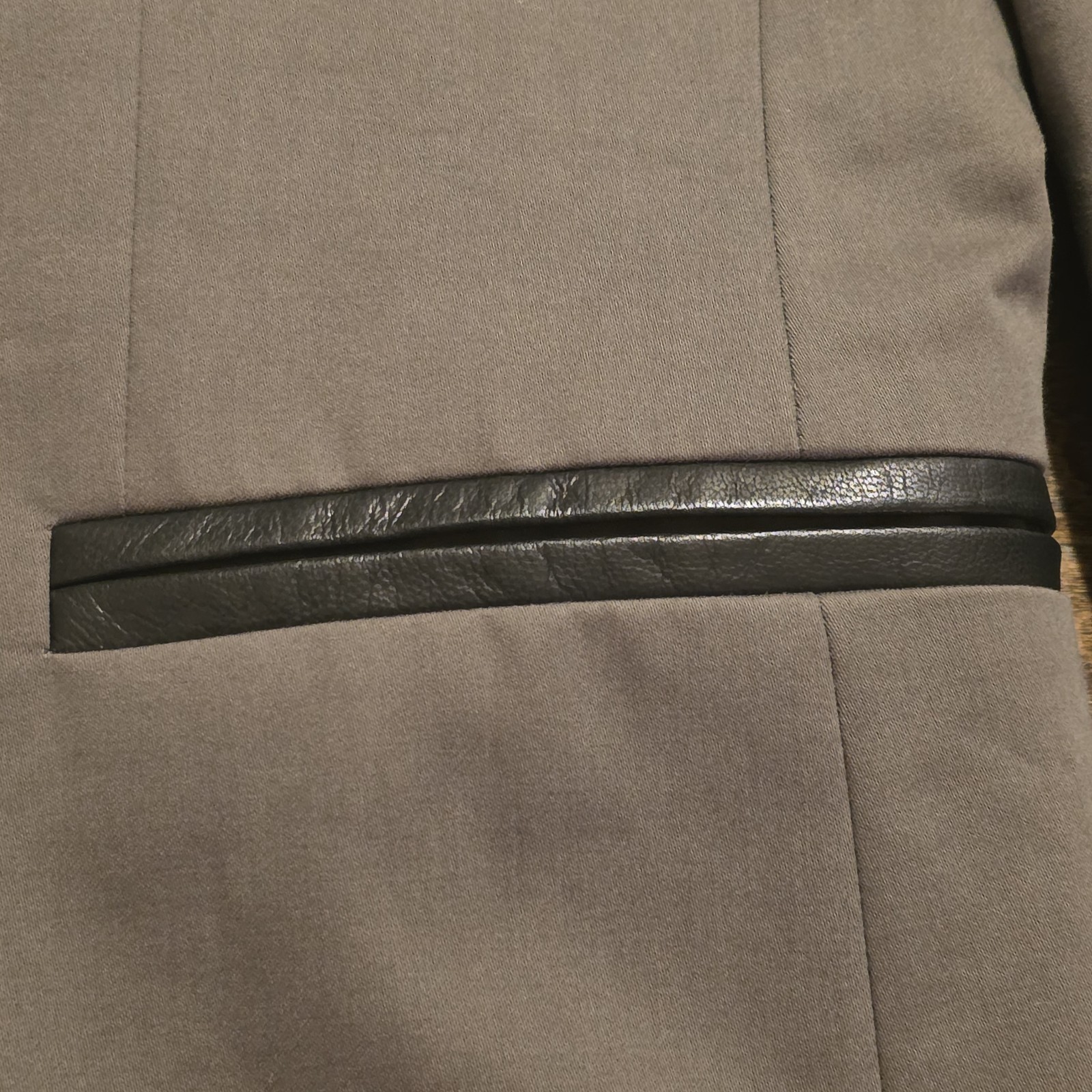 HUGO Hugo Boss Blazer Mens 42L Brown Goat Leather Trim Made in Turkey thumbnail 5