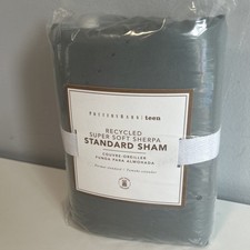 NEW Pottery Barn Teen Recycled Super Soft Sherpa Standard Quilted Sham