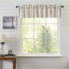 Farmhouse 16"x72" Valance Creme Rod Pocket Kitchen Window Curtains VHC Brands
