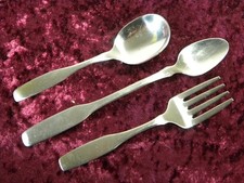 Paul Revere Toddler Fork Spoon Baby Feeding Spoon Oneida Community Stainless USA