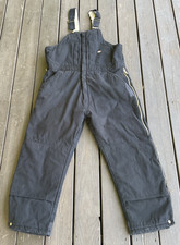 Dickies Duck Insulated Bib Overalls Mens XL Black Double Knee Workwear Utility