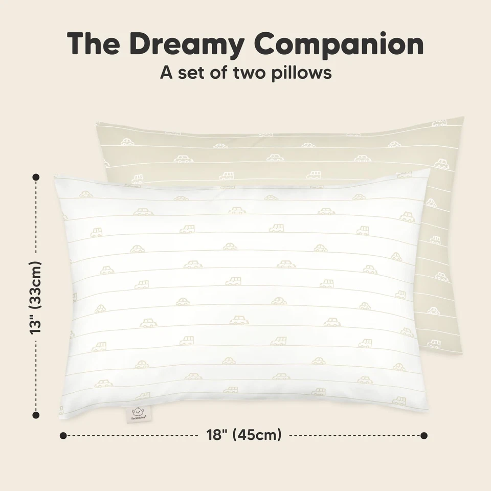 Детская дорожная кровать KeaBabies подушка для ребенка ясельного возраста упаковка 2 шт. 13x18 - мягкий органический хлопок - Изображение 3 из 4