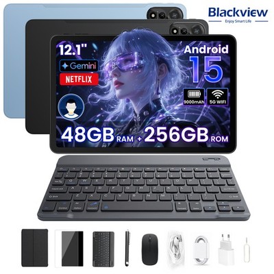 Blackview MEGA 2 Tablet Set 12'' Android 15 36GB+256GB 120Hz 4G LTE FHD+ 4G LTE