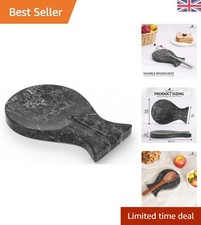 Handmade Black Marble Spoon Rest – Elegance for Your Kitchen Utensils