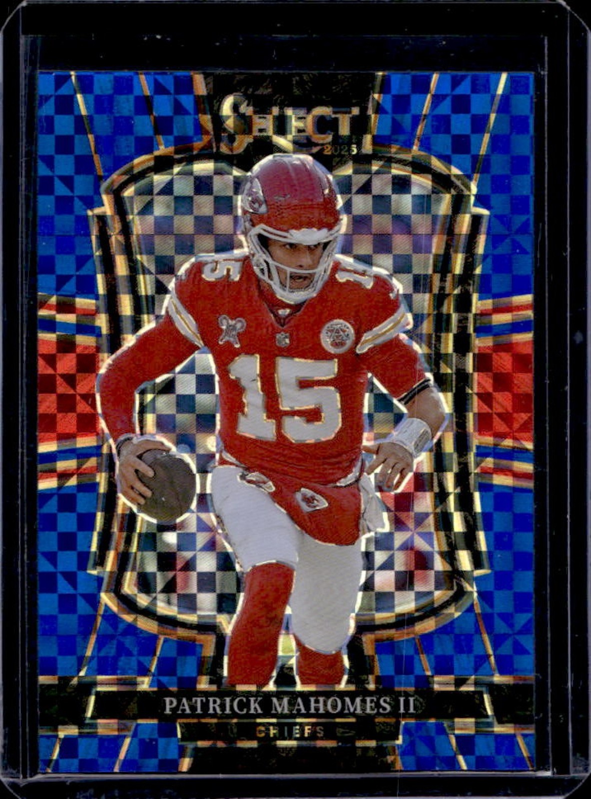 2025 Panini Select Patrick Mahomes II Premier Level Blue Prizm #/175 Chiefs