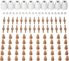 ARCCAPTAIN 110PCS PT31 Plasma Cutting Consumables Fit CUT-45 110pcs, Pt31