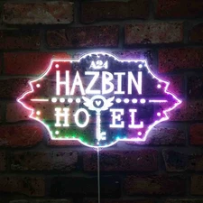 Hazbin Hotel Neon LED Sign with Dynamic RGB Colors