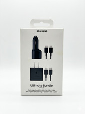 Samsung 40W Car Charger 25W Wall Charger USB-C Bundle w/ 2 Cables NEW OPEN BOX