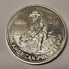 1986 American Prospector 1 oz .999 Fine Silver Round One Troy Ounce USA