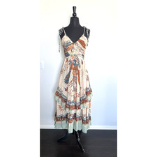 Ulla Johnson Portia Floral Print Midi Dress 4 Boho Cottagecore Costal Summer