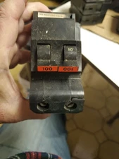 Federal Pacific 100 Amp 2 Pole Type NA Circuit Breaker Stab-Lok FPE. Plug In. 