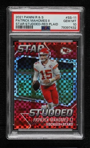 2021 Rookies & Stars Star Studded Red Plaid Patrick Mahomes II PSA 10 GEM MT