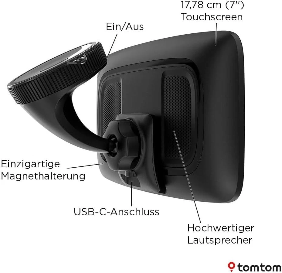 TomTom GO Navigator 7 Zoll Display, Europakarten WLAN Sprachsteuerung Traffic - Bild 3 von 4