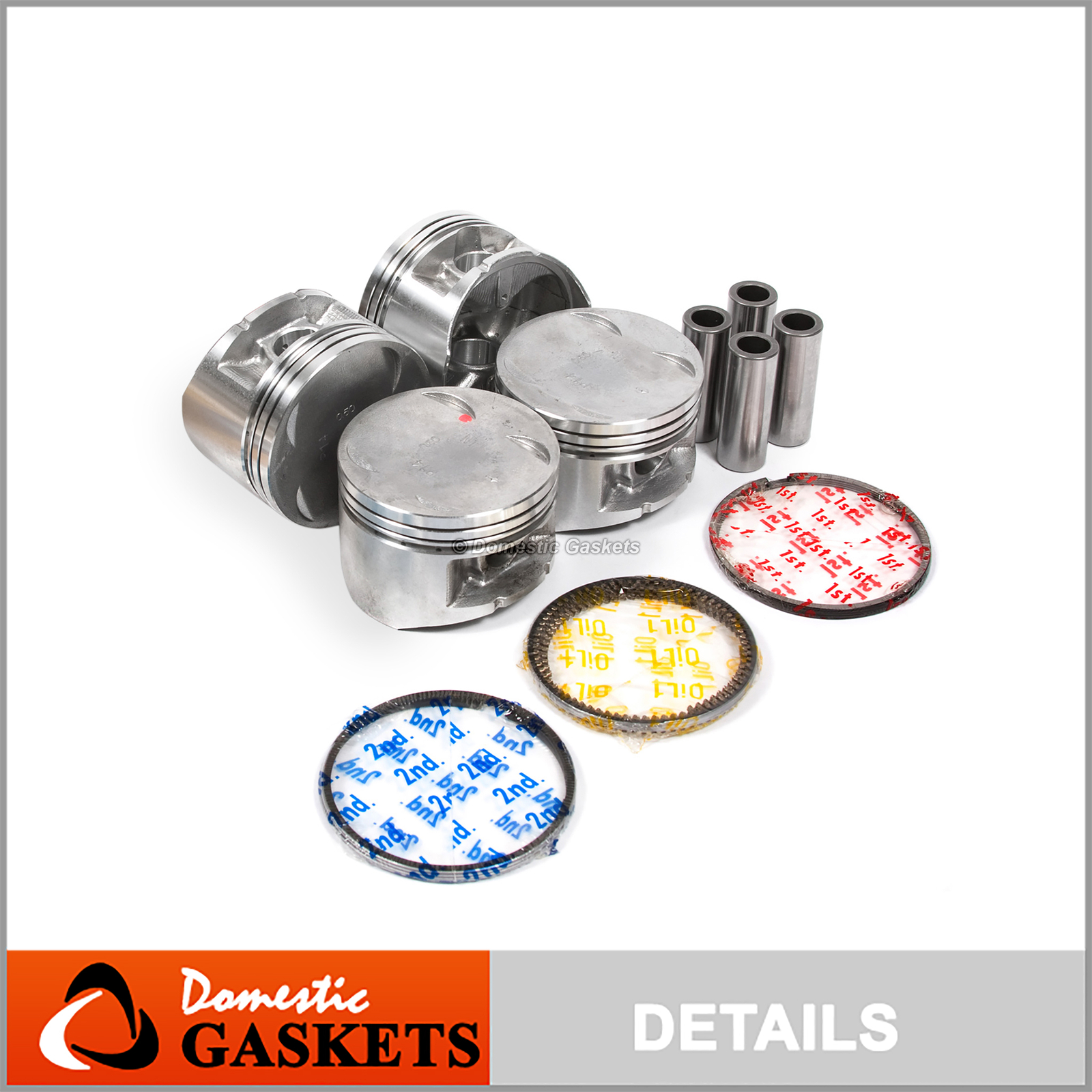 Fit 9296 Honda Prelude 2.3L DOHC Pistons Set with Piston Rings H23A1