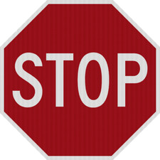 STOP Sign .080" Aluminum 3M HIP Reflective NEW Fast Ship 