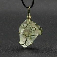 Natural Gem Stone Chakra Necklace Quartz Reiki Crystal Healing Point Cut Pendant
