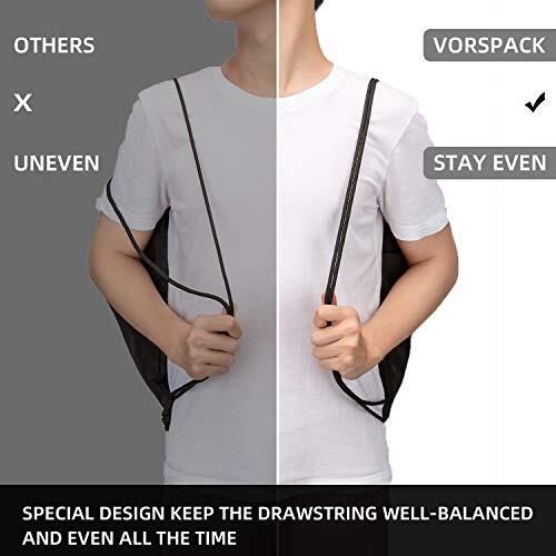 Mochila con cordón bolsa de cuerda resistente al agua mochila deportiva bolsa de gimnasio gris - Imagen 5 de 6