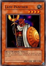 Yu-Gi-Oh TCG Lady Panther LON-030 Unlimited Regular Common Card NM