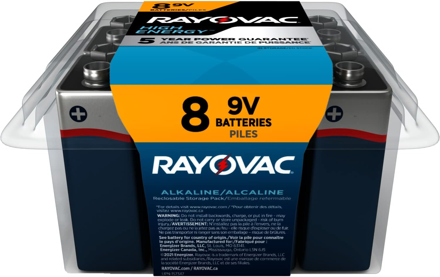 9V Alkaline Batteries 8-Pack for Long-Lasting Power-image
