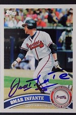 Atlanta Braves Omar Infante Signed 2011 Topps Autograph Card #81 TOUGH 106