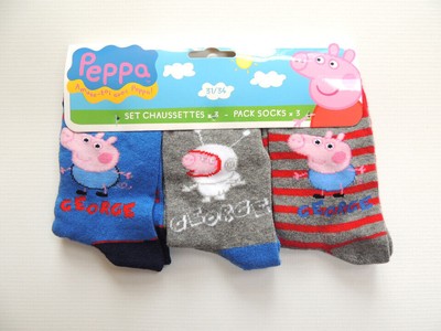 PEPPA PIG GEORGE   3 ER PACK    SOCKEN STRÜMPFE  GR. 31 - 34