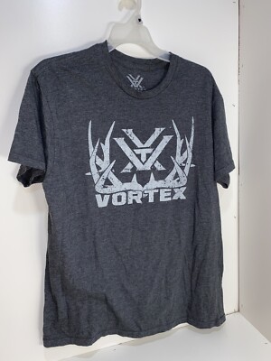 VORTEX OPTICS Men's Full Tine T-Shirt Charcoal Heather Size Large