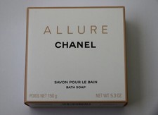 Jabón en barra de baño perfumado Chanel Allure 5,3 oz 150 g en caja original sellado raro nuevo
