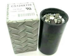 124-149 uF HVAC Start Capacitor HEAVY-DUTY 110 vac cs124x110