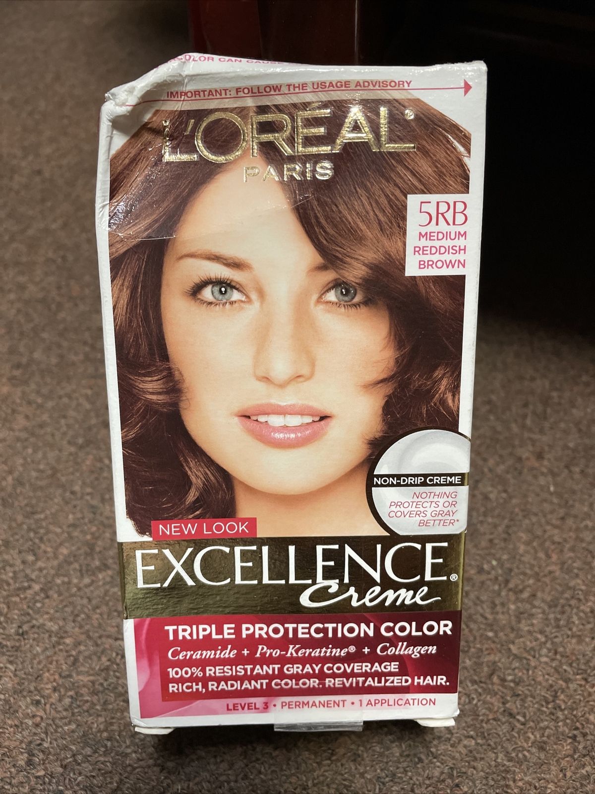 L'OREAL Excellence Creme Triple Protect Hair Color - 5RB Medium Reddish Brown