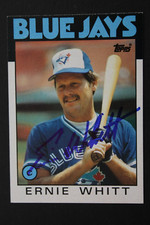 Ernie Whitt Toronto Blue Jays 1986 Topps #673 Autographed Signed Authentic Card