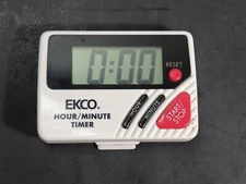 Rare Vintage EKCO Hour / Minute Digital Timer 3" Clip & Magnet Attachment