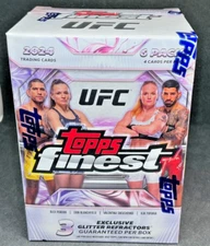 2024 Topps Finest UFC MMA Factory Sealed Blaster Box - 3 Glitter Refractors