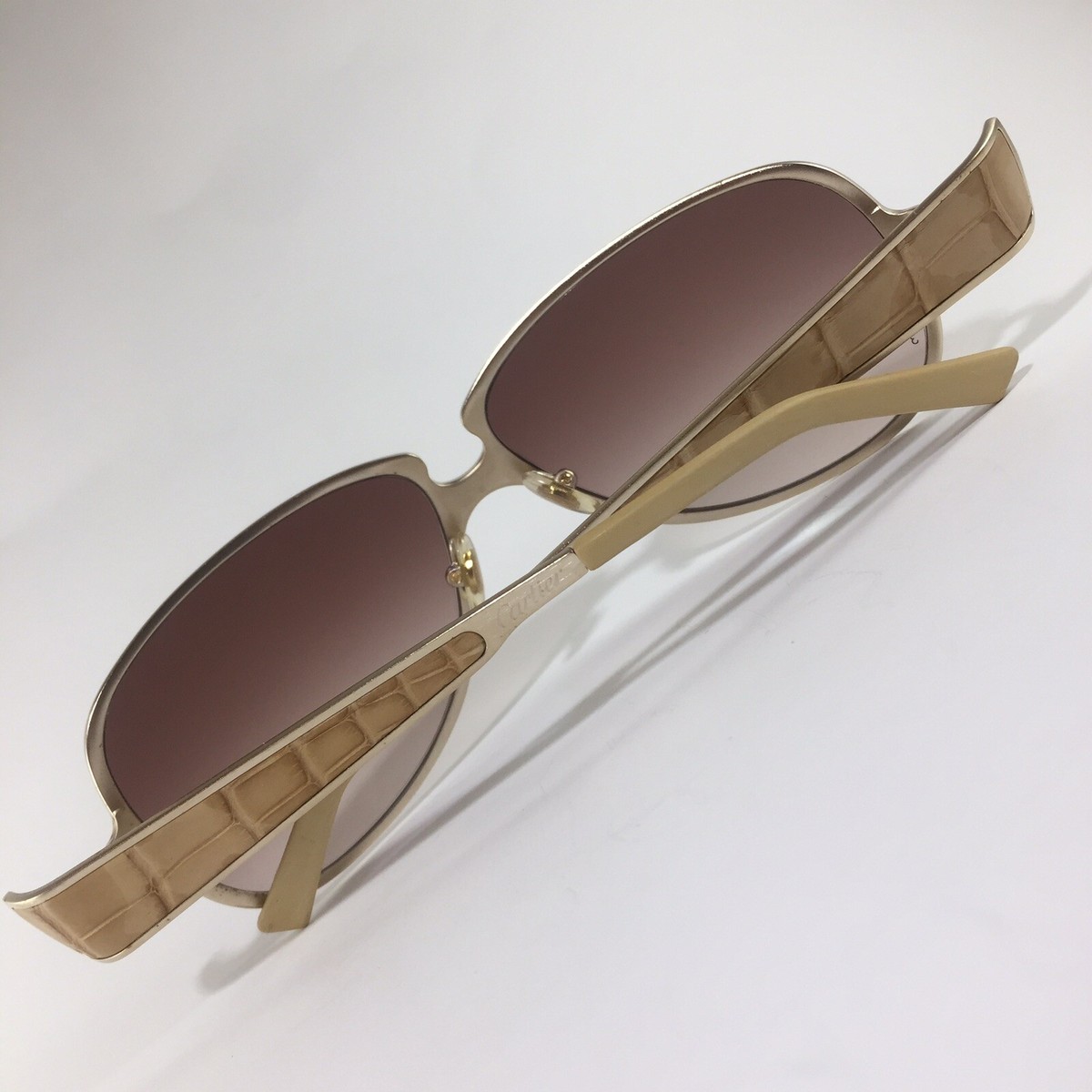 Cartier Sunglasses Edition C Decor Women Aviator Shape Beige  display picture 2