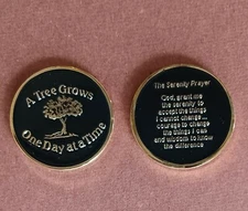 Serenity Prayer A Tree Grows One Day at a Time Token