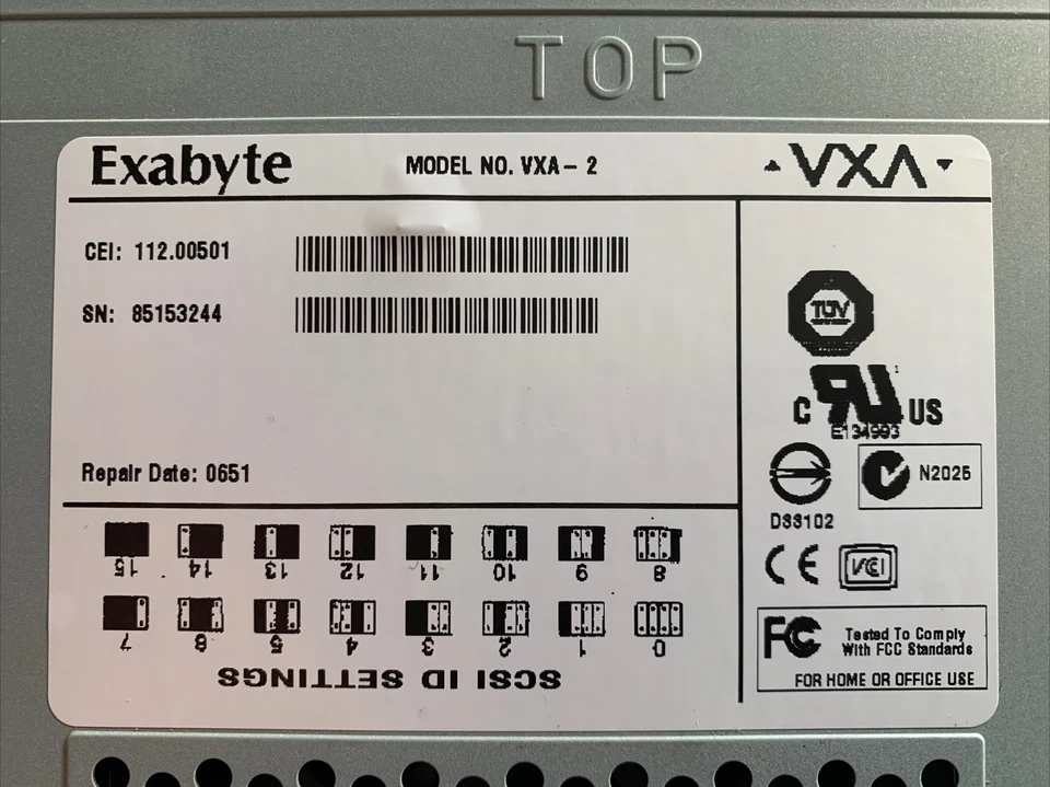 Exabyte VXA-2 80/160GB SCSI LVD Internal 8MM Tape Drive - Image 2 of 4