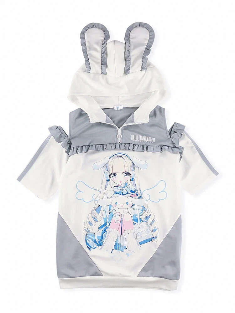 Off white anime hoodie sales