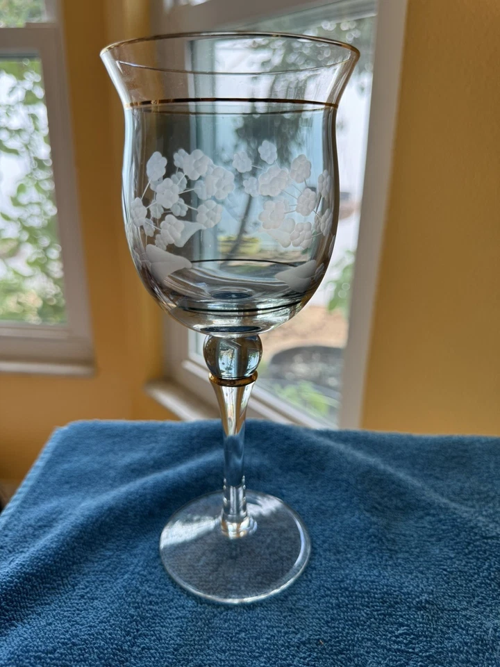 Juego de jarra de 5 piezas de cristal azul rumano ~ decantador con 4 vasos de copa ~ Katherine Foto 3 de 4